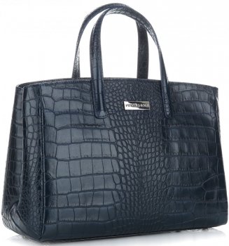 GEANȚĂ DIN PIELE business Vittoria Gotti bleumarin V5249