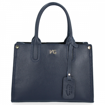 GEANȚĂ DIN PIELE cufăr Vittoria Gotti bleumarin V554050