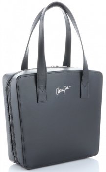 GEANȚĂ DIN PIELE cufăr Vittoria Gotti negru V6556