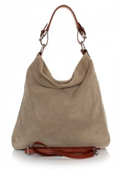 GEANȚĂ DIN PIELE universală Genuine Leather bej 17
