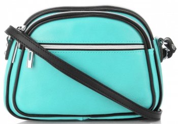 GEANȚĂ DIN PIELE tip poștaș Genuine Leather mentă 5100