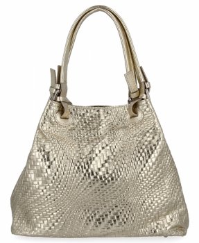 GENȚĂ DIN PIELE shopper bag Vittoria Gotti auriu 527