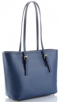 GEANȚĂ DIN PIELE clasică Genuine Leather bleumarin 3303