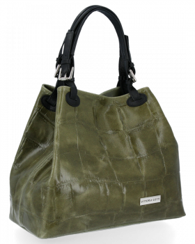 GEANȚĂ DIN PIELE shopper bag Vittoria Gotti kaki V692754