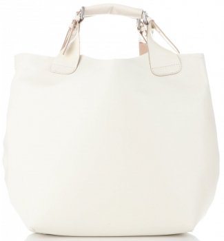 GEANȚĂ DIN PIELE shopper bag Vera Pelle bej deschis 854
