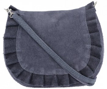GEANȚĂ DIN PIELE tip poștaș Vittoria Gotti indigo V5998