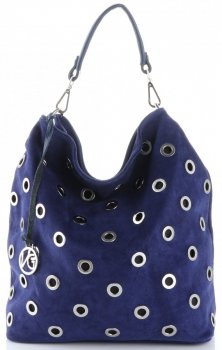 GEANȚĂ DIN PIELE shopper bag Vittoria Gotti cobalt V3077Z