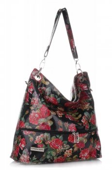 GEANȚĂ DIN PIELE shopper bag Vittoria Gotti negru V5583K