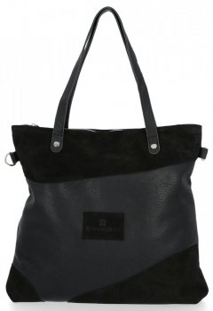 GEANȚĂ DIN PIELE shopper bag Roberto Ricci negru 18128