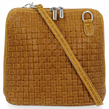 GEANȚĂ DIN PIELE universală Genuine Leather muştar A7