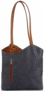 GEANȚĂ DIN PIELE clasică Genuine Leather gri 494