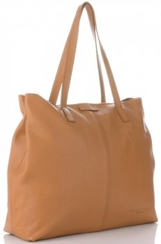 GEANȚĂ DIN PIELE shopper bag Vittoria Gotti roșcat V5705