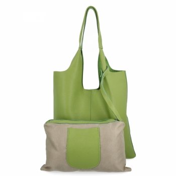 GENȚĂ DIN PIELE shopper bag Vittoria Gotti verde 165