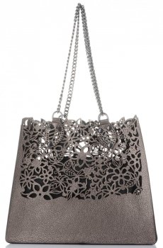 GEANȚĂ DIN PIELE shopper bag Vittoria Gotti aur vechi V5798