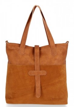 GEANȚĂ DIN PIELE shopper bag Roberto Ricci roșcat 18139