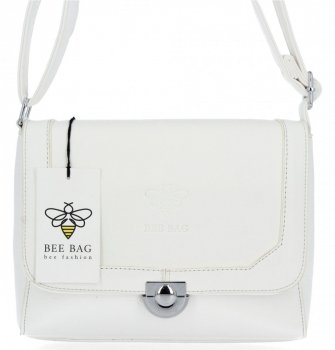 GEANȚĂ DE DAMĂ tip poștaș BEE BAG alb 1002S24