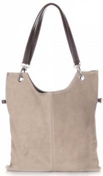 GEANȚĂ DIN PIELE tip poștaș Genuine Leather bej 517