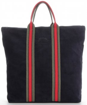 GEANȚĂ DIN PIELE shopper bag Vittoria Gotti bleumarin V689746