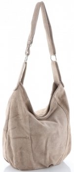 GEANȚĂ DIN PIELE cluth Genuine Leather bej închis 802