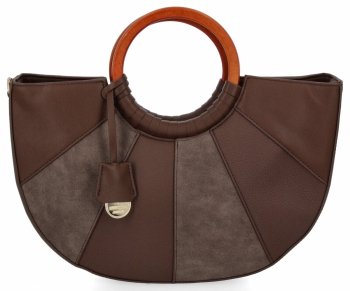 Geantă de damă modernă tip cutie de la Herisson 275C6017 ciocolată