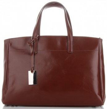 GEANȚĂ DIN PIELE cufăr Genuine Leather maro 3239
