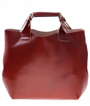 GEANȚĂ DIN PIELE shopper bag Vera Pelle maro 854