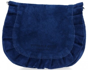 GEANȚĂ DIN PIELE tip poștaș Vittoria Gotti cobalt V5998