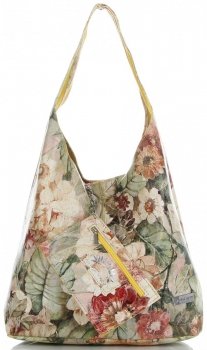 GEANȚĂ DIN PIELE shopper bag Vittoria Gotti galben VF9802