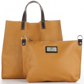 GEANȚĂ DIN PIELE universală Genuine Leather roșcat 691756