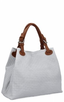 GENȚĂ DIN PIELE shopper bag Vittoria Gotti alb 2269-Jbiru