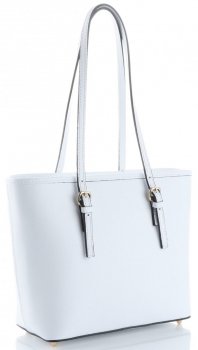 GEANȚĂ DIN PIELE clasică Genuine Leather alb 3303