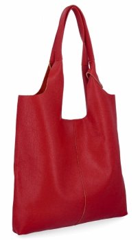 Geantă din piele italiană Shopper Bag cu necesarul de cosmetice 165 roșu închis