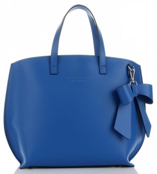 GEANȚĂ DIN PIELE shopper bag Vittoria Gotti cobalt V6D BIGko