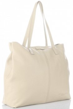 GEANȚĂ DIN PIELE shopper bag Vittoria Gotti bej V5705