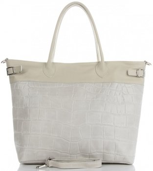GEANȚĂ DIN PIELE shopper bag Vittoria Gotti bej V691622