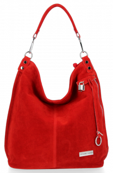 GEANȚĂ DIN PIELE shopper bag Vittoria Gotti roșu VG42