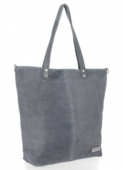 GEANȚĂ DIN PIELE shopper bag Vittoria Gotti gri VG41