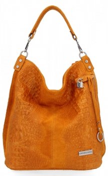 GENȚĂ DIN PIELE shopper bag Vittoria Gotti roșcat deschis V898
