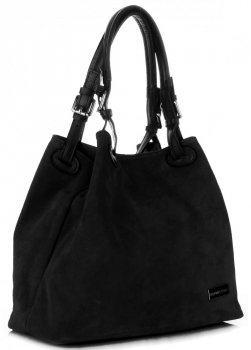 GEANȚĂ DIN PIELE shopper bag Vittoria Gotti negru V90047CH
