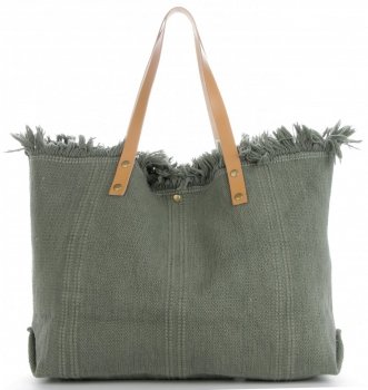 GEANȚĂ DIN PIELE shopper bag Vittoria Gotti verde V5902