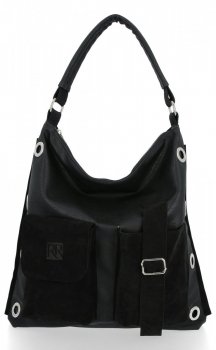 GEANȚĂ DIN PIELE shopper bag Roberto Ricci negru 19145
