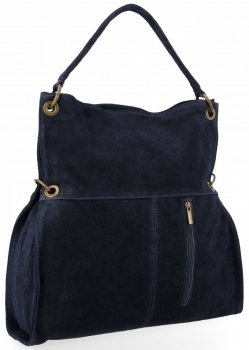 GEANȚĂ DIN PIELE universală Vittoria Gotti bleumarin V5001C