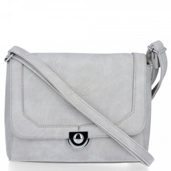 GEANȚĂ DE DAMĂ tip poștaș BEE BAG gri deschis 1002S24
