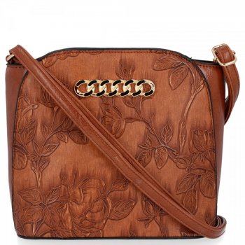 GEANȚĂ DE DAMĂ tip poștaș BEE BAG maro S-611