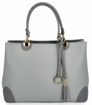 GENȚĂ DIN PIELE tip cufăr Vittoria Gotti gri deschis 5239-Fjsz