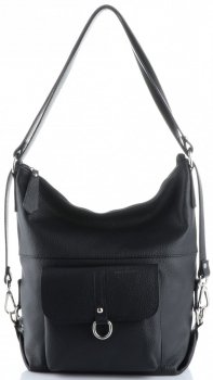 GEANȚĂ DIN PIELE universală Vittoria Gotti negru V3301