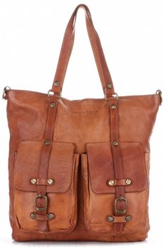 GEANȚĂ DIN PIELE shopper bag Vittoria Gotti roșcat V3650