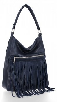 GEANȚĂ DIN PIELE shopper bag Roberto Ricci bleumarin 19136