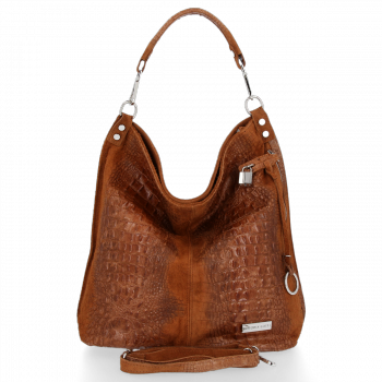 GEANȚĂ DIN PIELE shopper bag Vittoria Gotti roșcat V898