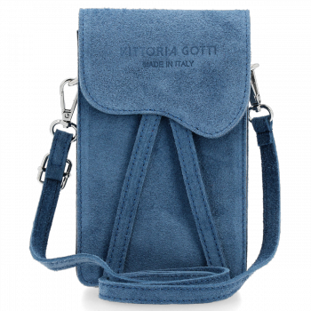 GEANȚĂ DIN PIELE universală Vittoria Gotti denim V6256C